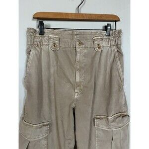 Banana Republic High Rise Straight Cargo Pants, Tan, Classic Camel Color Size 8P